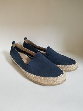 Vaneli Sport Ninna Women’s Flat Espadrille Loafers Shoes Blue Suede Size 7.5